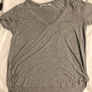 The impeccable pig oversized gray v neck tshirt